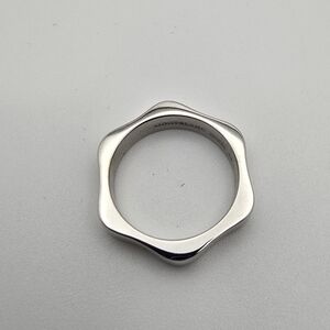 Montblanc Star Collection 18K White Gold rare Band Ring Italy Sz 58, US sz 8,5